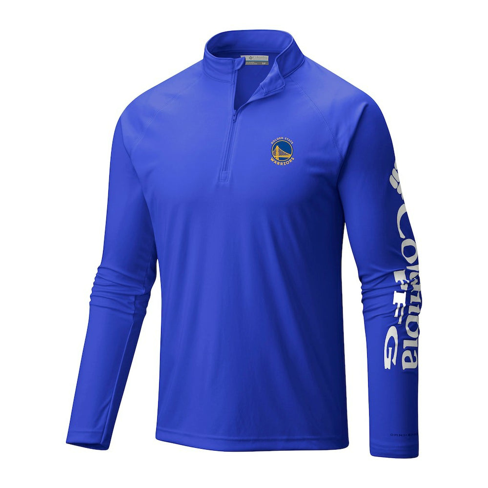 Columbia - Golden State Warriors Terminal Tackle Raglan Omni-Shade Quarter-Zip Jacket - Royal