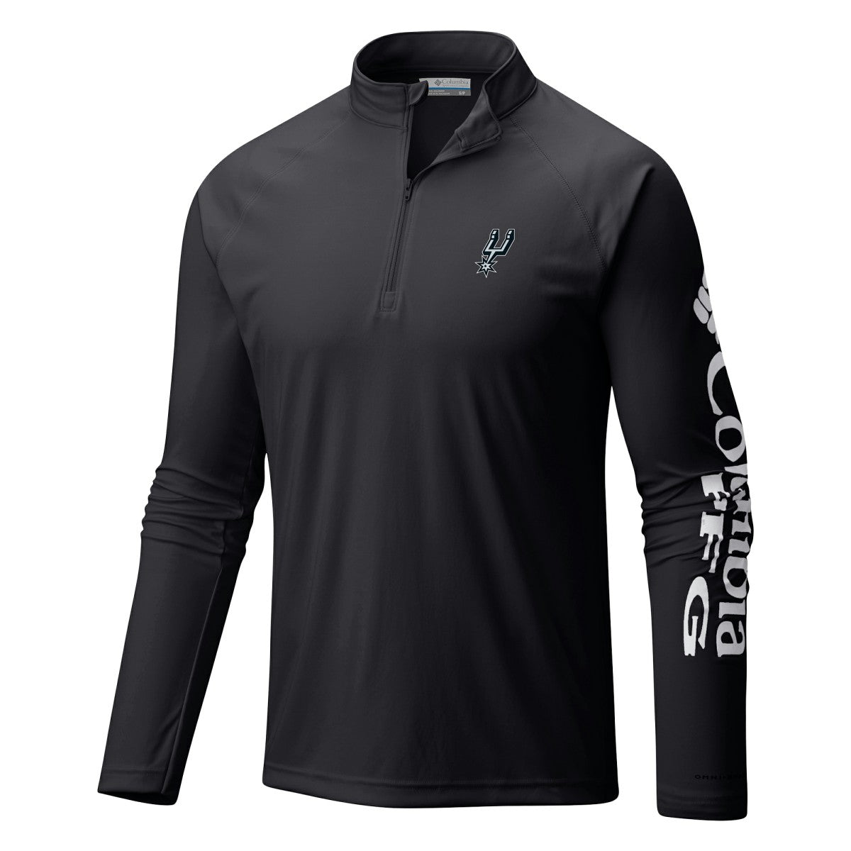 Columbia - San Antonio Spurs Terminal Tackle Raglan Omni-Shade Quarter-Zip Jacket - Black
