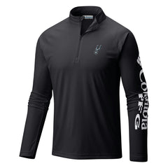 Columbia - San Antonio Spurs Terminal Tackle Raglan Omni-Shade Quarter-Zip Jacket - Black