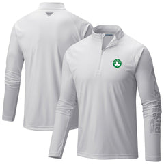 Columbia - Boston Celtics Terminal Tackle Raglan Omni-Shade Quarter-Zip Jacket - White