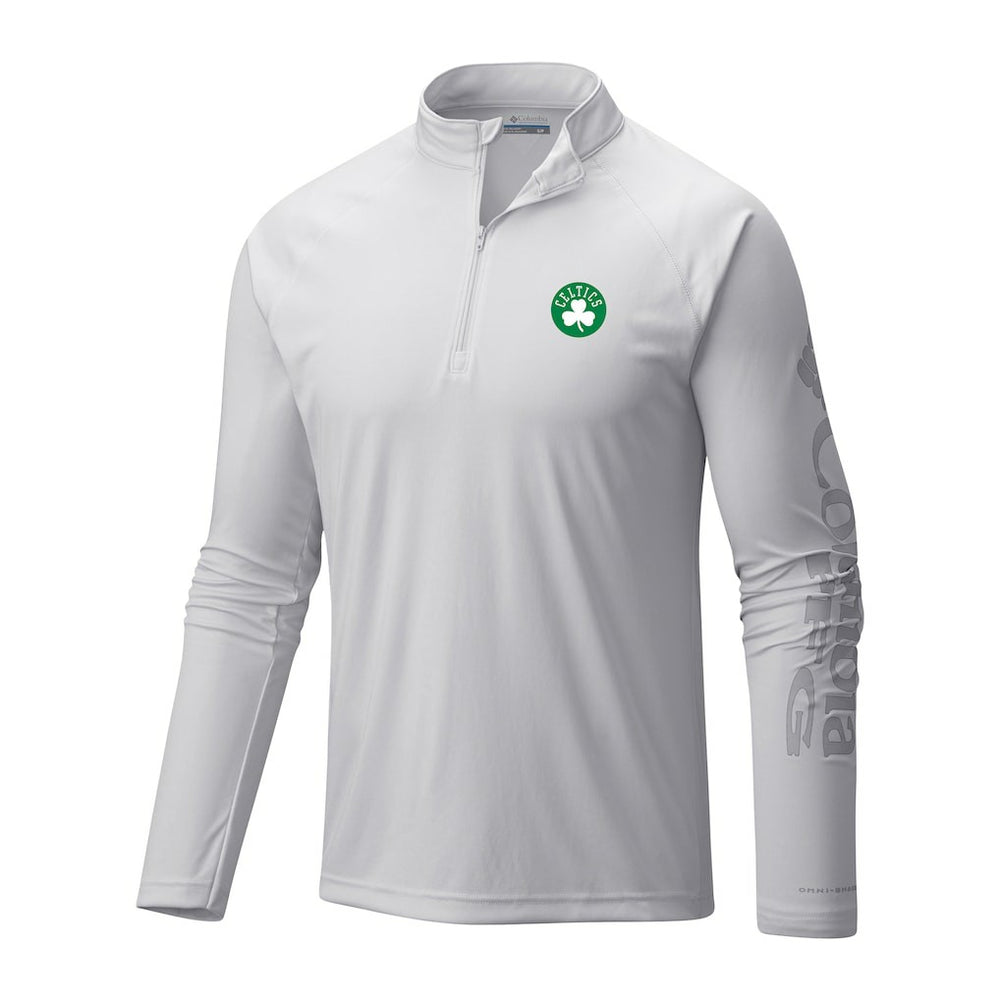 Columbia - Boston Celtics Terminal Tackle Raglan Omni-Shade Quarter-Zip Jacket - White