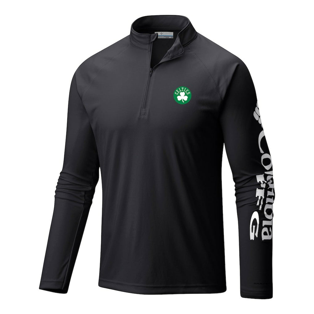 Columbia - Boston Celtics Terminal Tackle Raglan Omni-Shade Quarter-Zip Jacket - Black