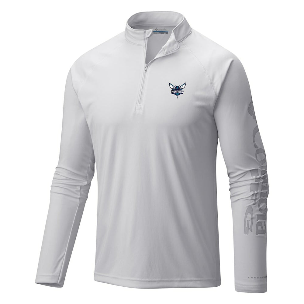 Columbia - Charlotte Hornets Terminal Tackle Raglan Omni-Shade Quarter-Zip Jacket - White