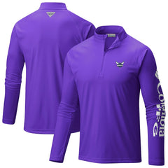Columbia - Charlotte Hornets Terminal Tackle Raglan Omni-Shade Quarter-Zip Jacket - Purple