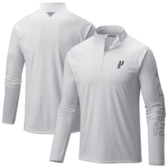Columbia - San Antonio Spurs Terminal Tackle Raglan Omni-Shade Quarter-Zip Jacket - White