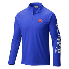 Columbia - Detroit Pistons Terminal Tackle Raglan Omni-Shade Quarter-Zip Jacket - Blue