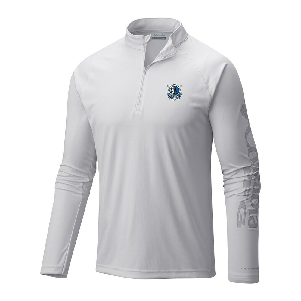 Columbia - Dallas Mavericks Terminal Tackle Raglan Omni-Shade Quarter-Zip Jacket - White