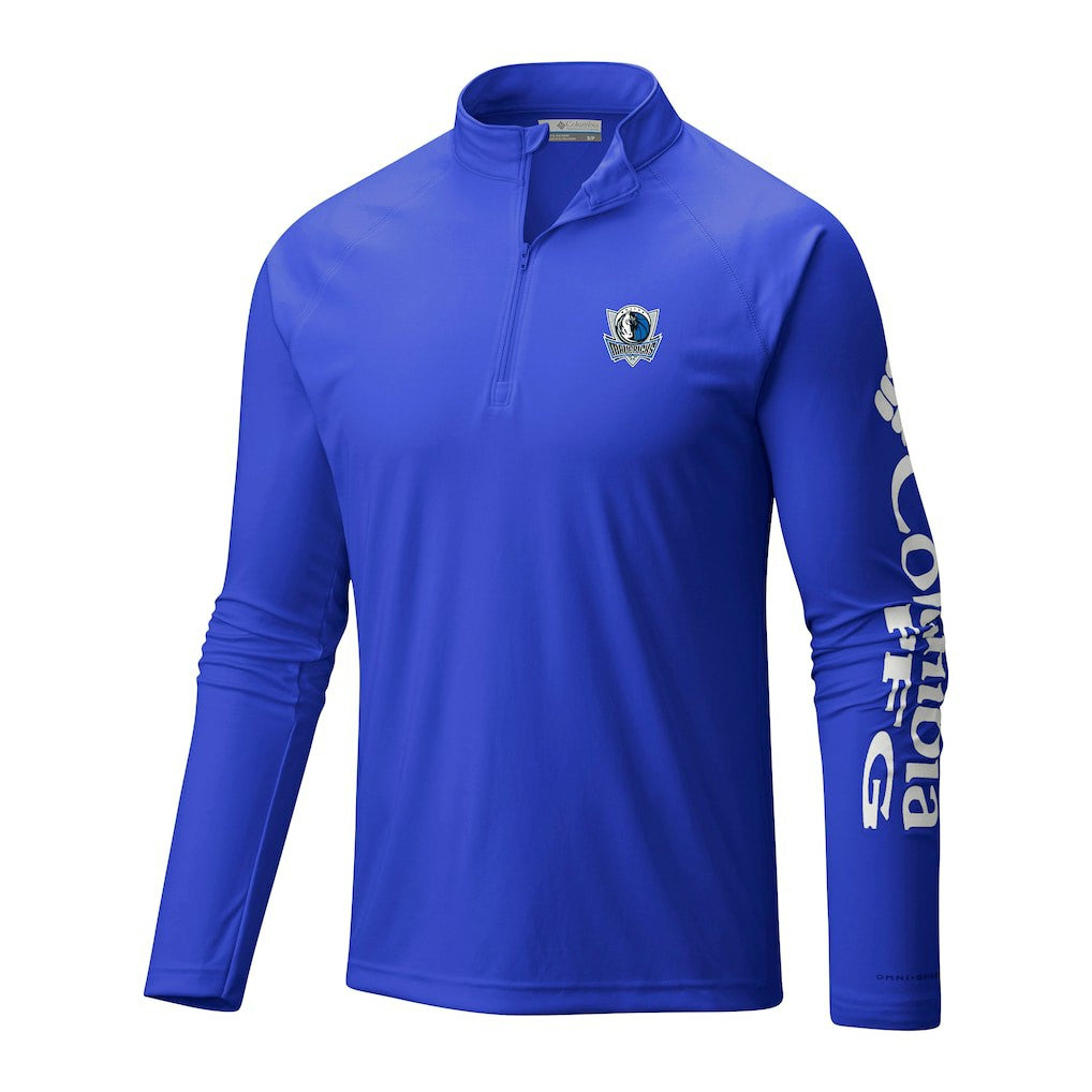 Columbia - Dallas Mavericks Terminal Tackle Raglan Omni-Shade Quarter-Zip Jacket - Blue