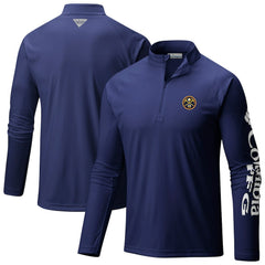 Columbia - Denver Nuggets Terminal Tackle Raglan Omni-Shade Quarter-Zip Jacket - Navy