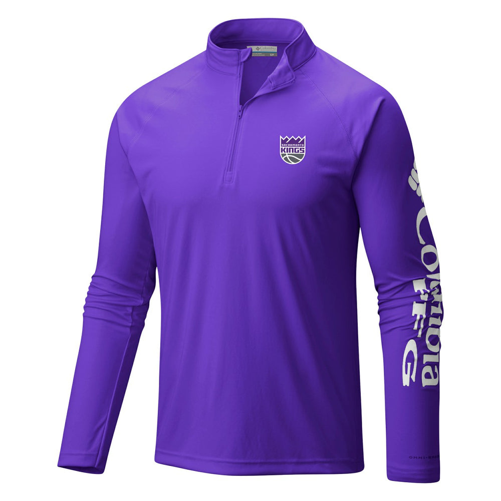 Columbia - Sacramento Kings Terminal Tackle Raglan Omni-Shade Quarter-Zip Jacket - Purple