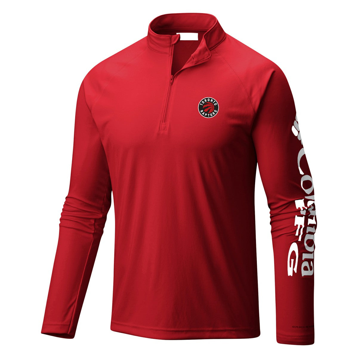 Columbia - Toronto Raptors Terminal Tackle Raglan Omni-Shade Quarter-Zip Jacket - Red