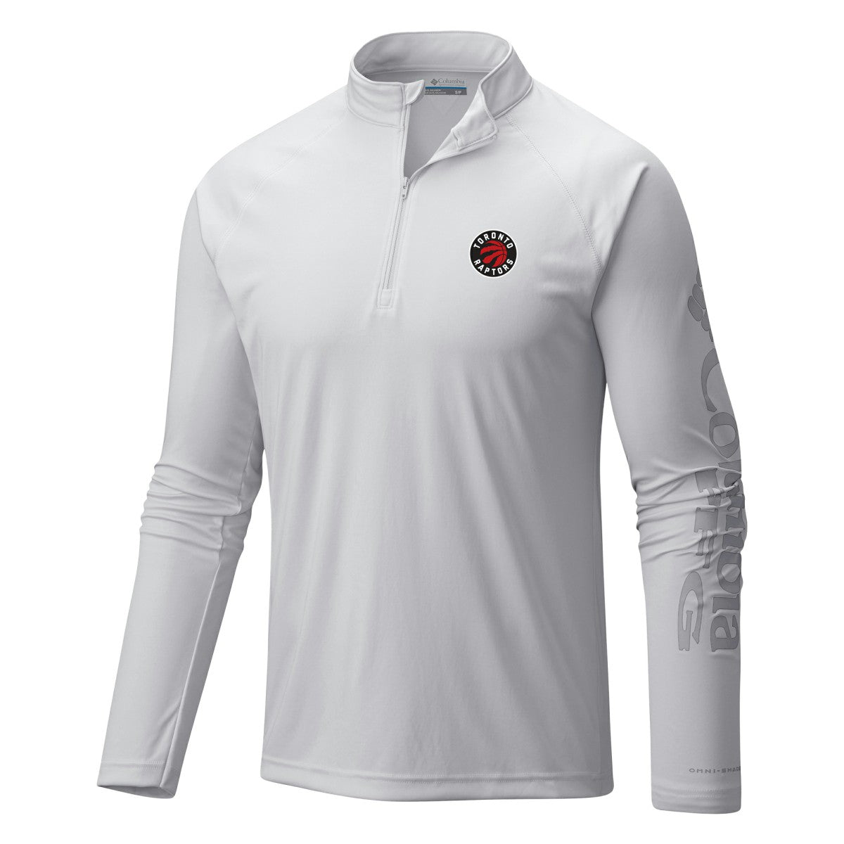 Columbia - Toronto Raptors Terminal Tackle Raglan Omni-Shade Quarter-Zip Jacket - White