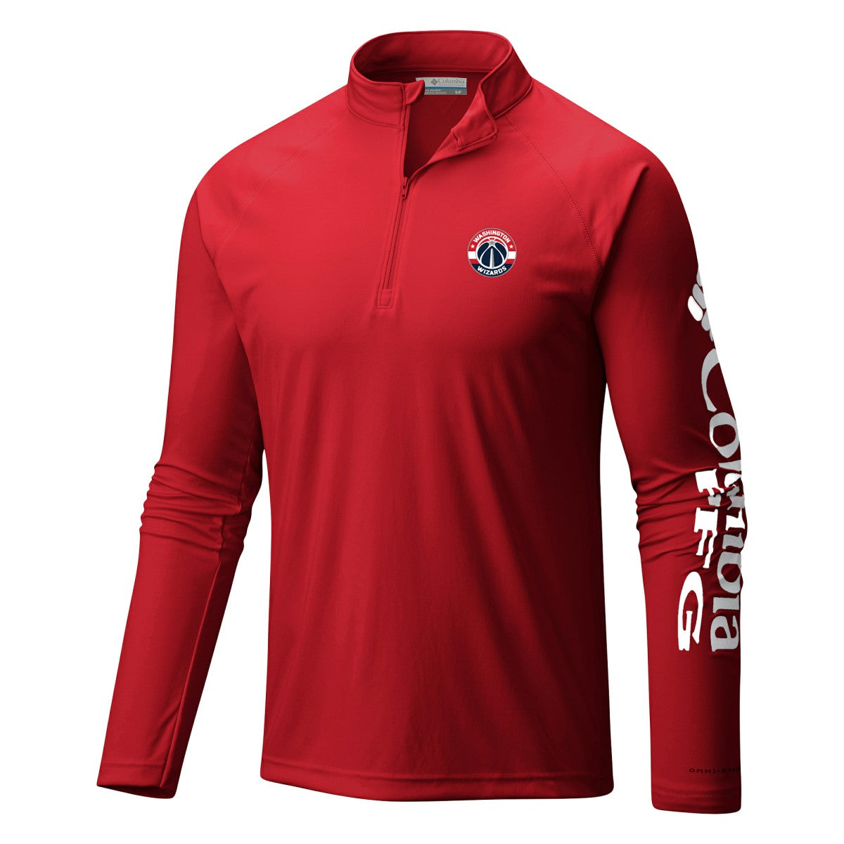 Columbia - Washington Wizards Terminal Tackle Raglan Omni-Shade Quarter-Zip Jacket - Red