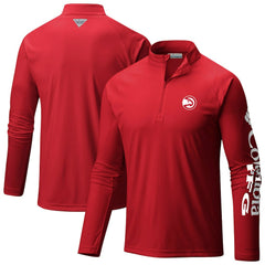 Columbia - Atlanta Hawks Terminal Tackle Raglan Omni-Shade Quarter-Zip Jacket - Red