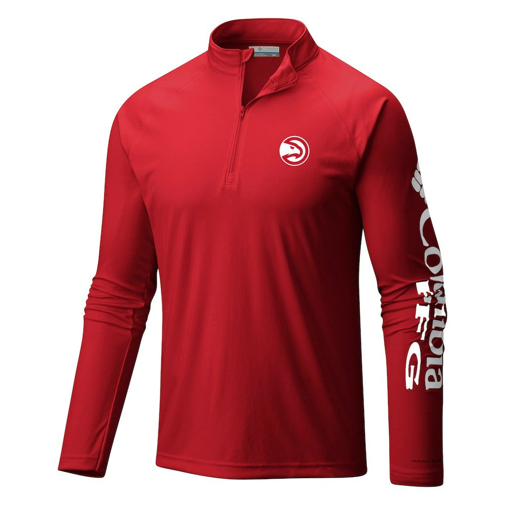 Columbia - Atlanta Hawks Terminal Tackle Raglan Omni-Shade Quarter-Zip Jacket - Red