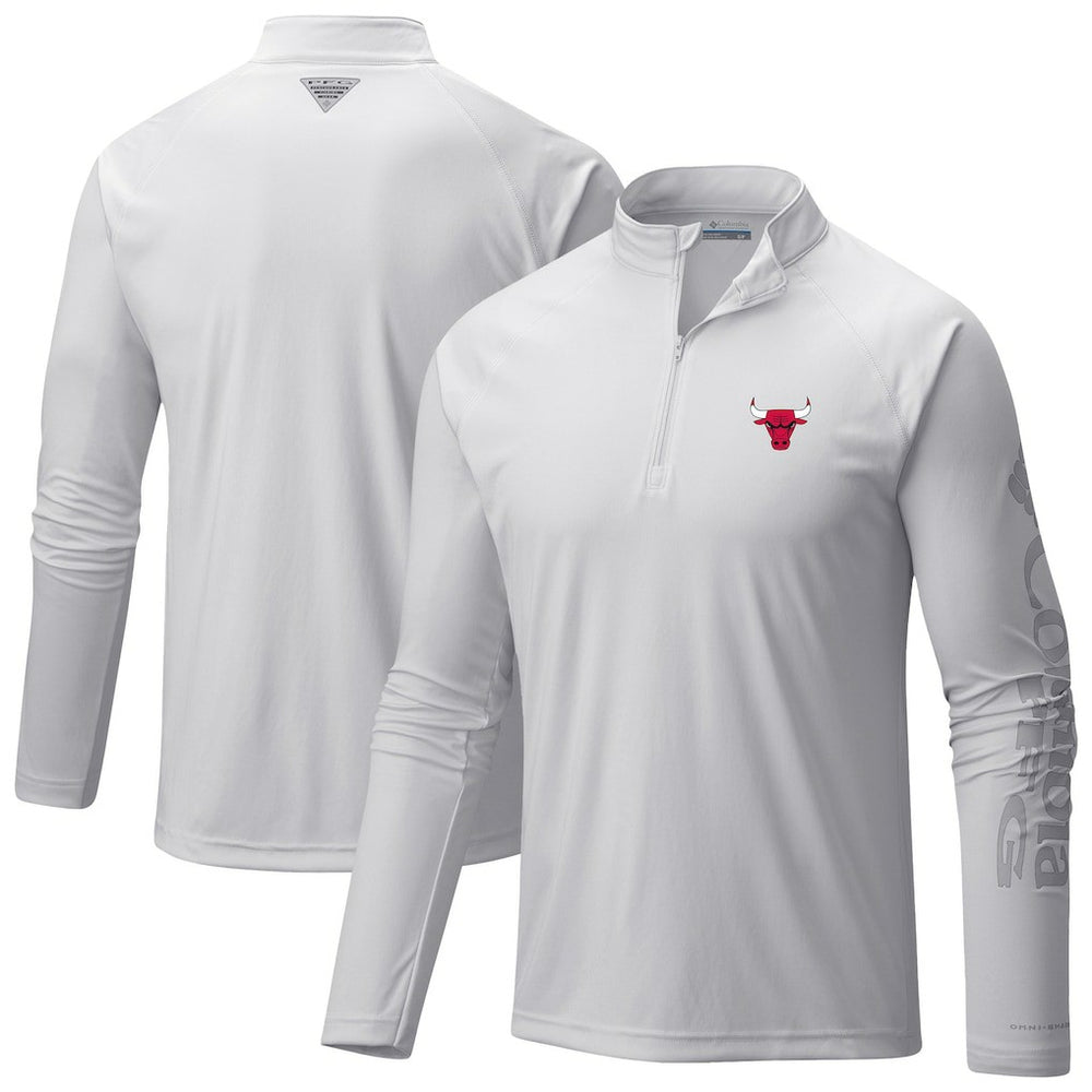 Columbia - Chicago Bulls Terminal Tackle Raglan Omni-Shade Quarter-Zip Jacket - White