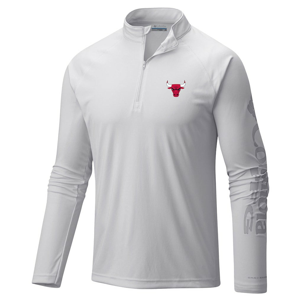Columbia - Chicago Bulls Terminal Tackle Raglan Omni-Shade Quarter-Zip Jacket - White