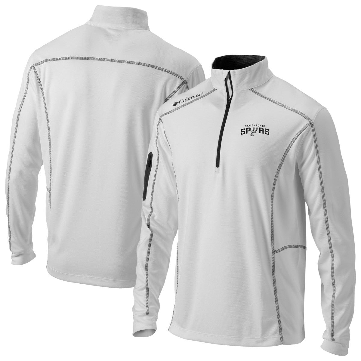 Columbia - San Antonio Spurs Omni-Wick Shotgun Quarter-Zip Pullover - White