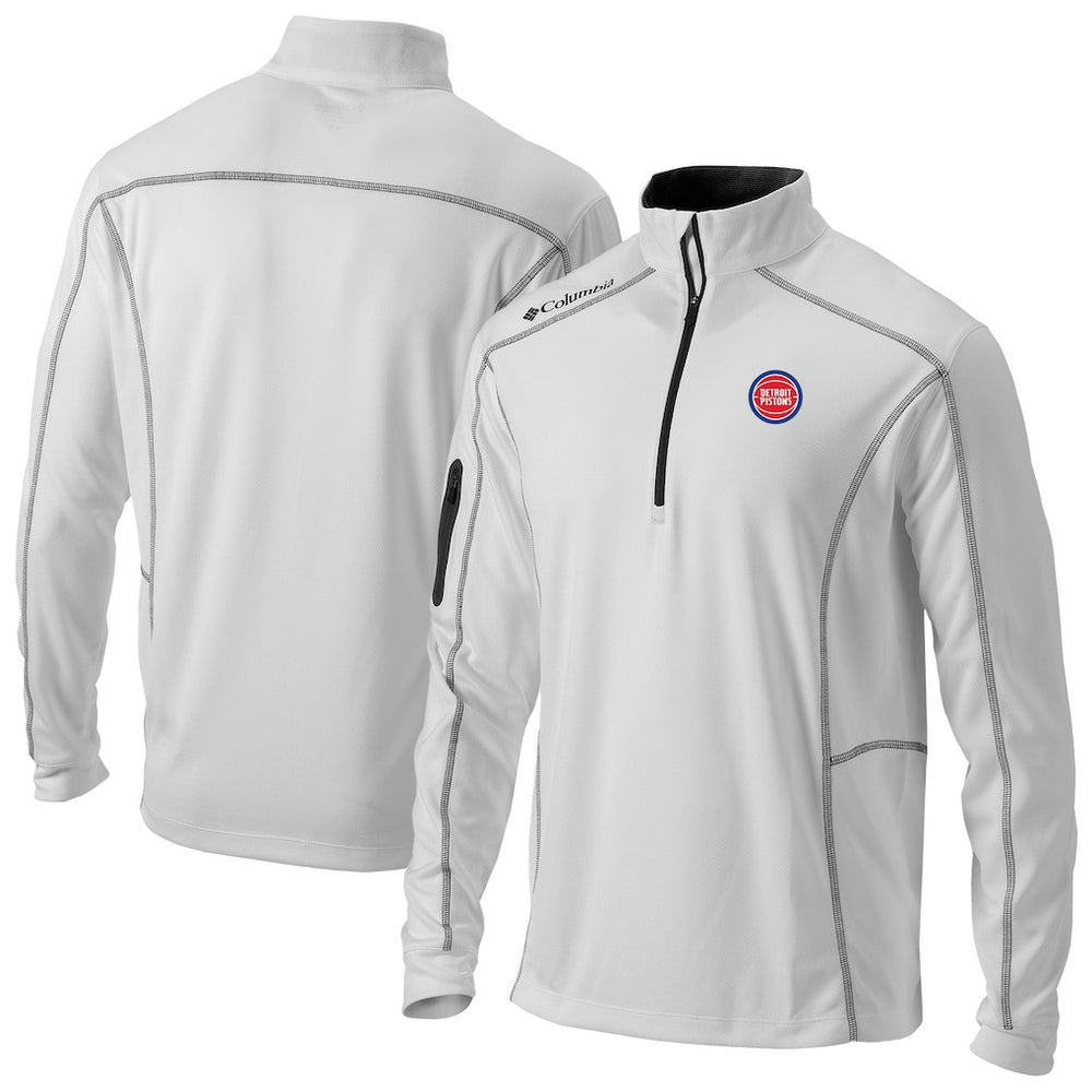 Columbia - Detroit Pistons Omni-Wick Shotgun Quarter-Zip Pullover - White