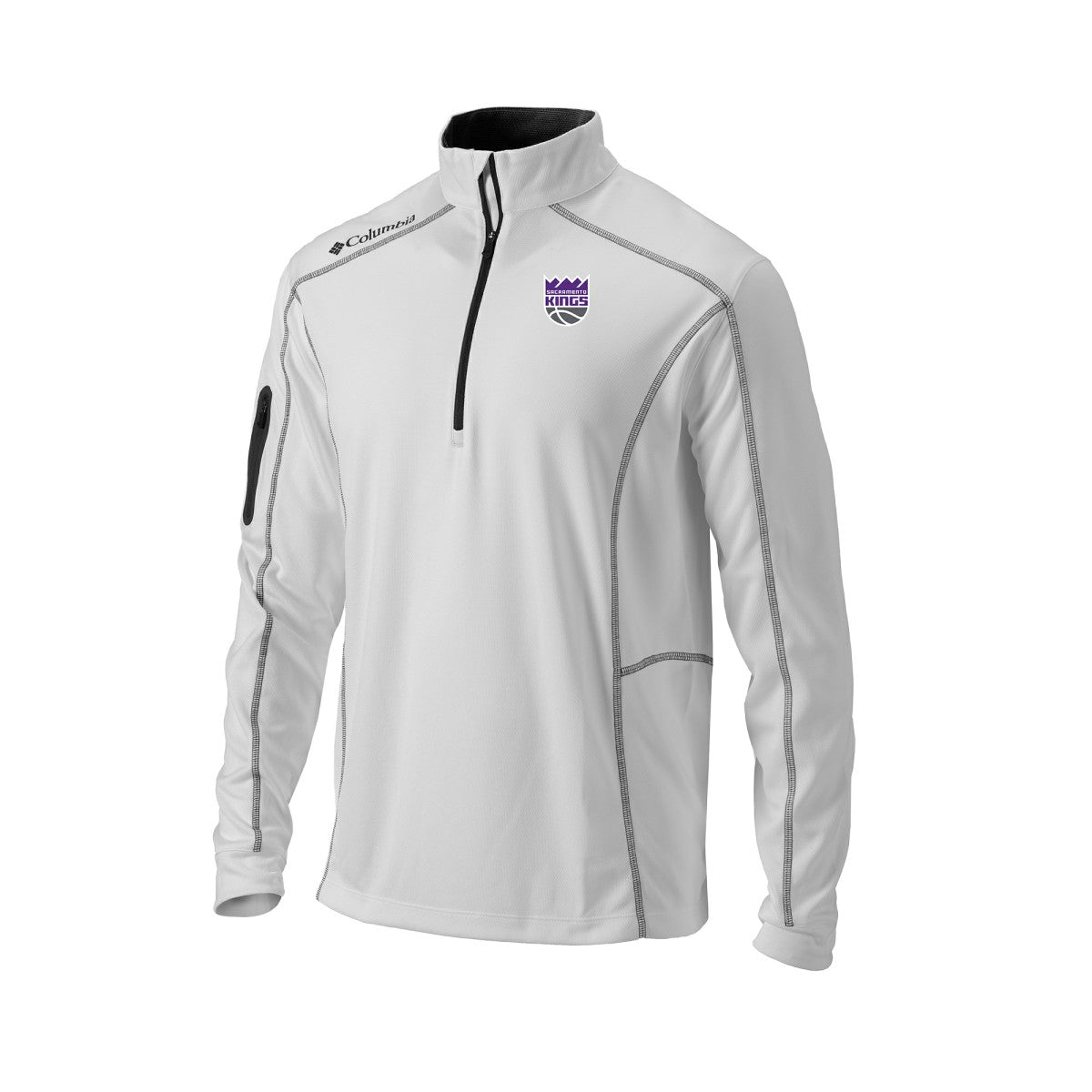 Columbia - Sacramento Kings Omni-Wick Shotgun Quarter-Zip Pullover - White