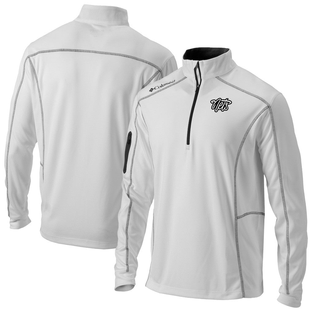 Columbia - Brooklyn Nets Omni-Wick Shotgun Quarter-Zip Pullover - White
