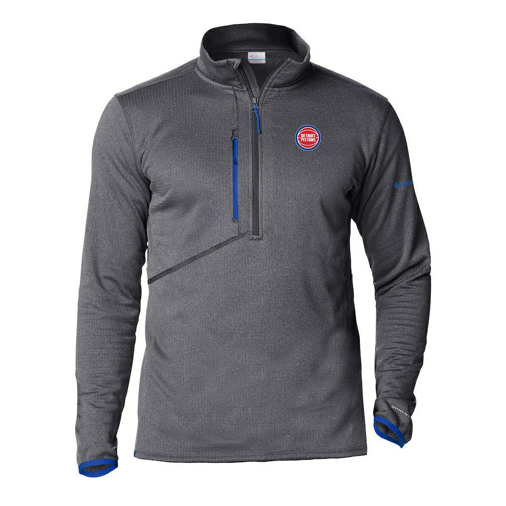Columbia - Detroit Pistons Park View Half-Zip Top - Gray