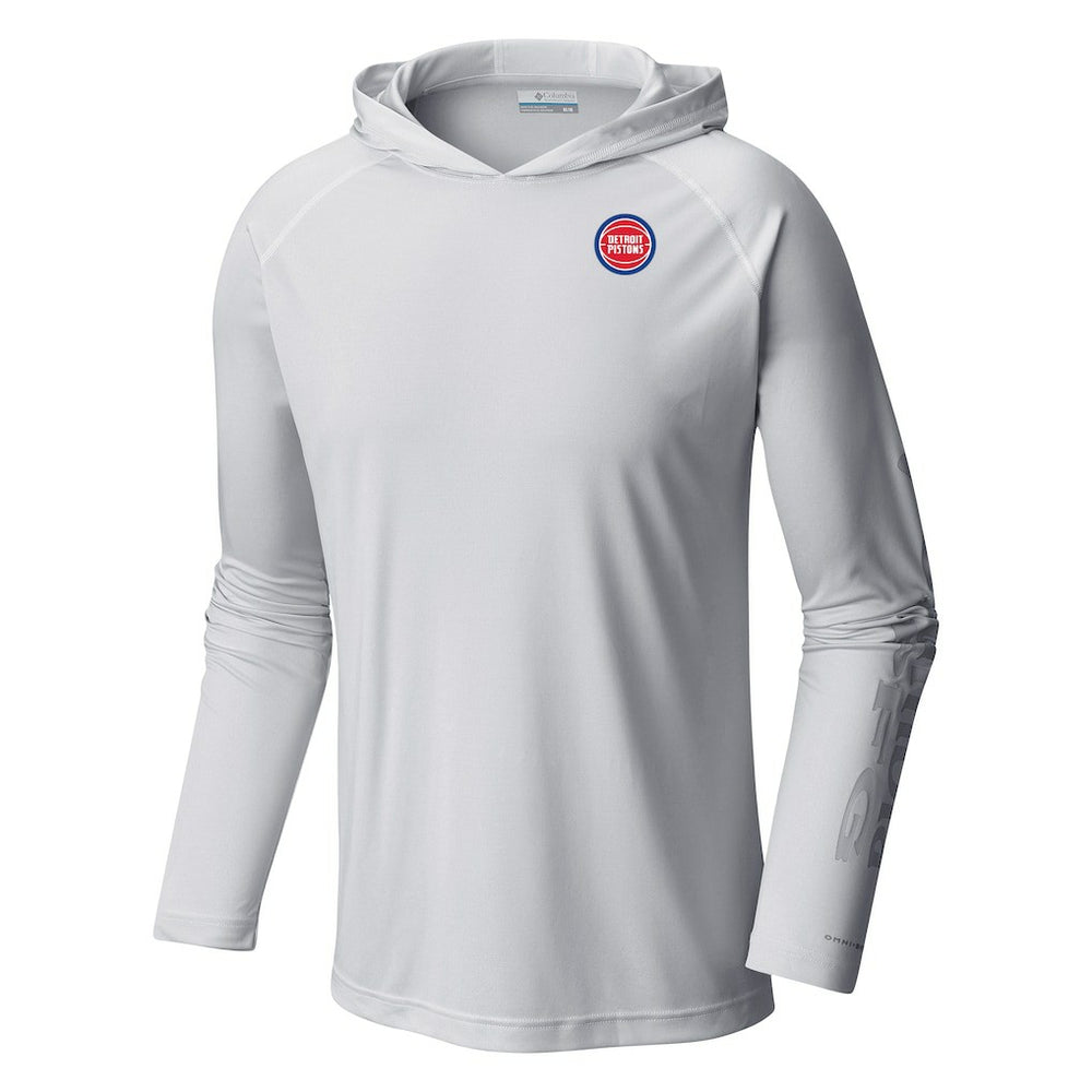 Columbia - Detroit Pistons Terminal Tackle Long Sleeve Hoodie T-Shirt - White