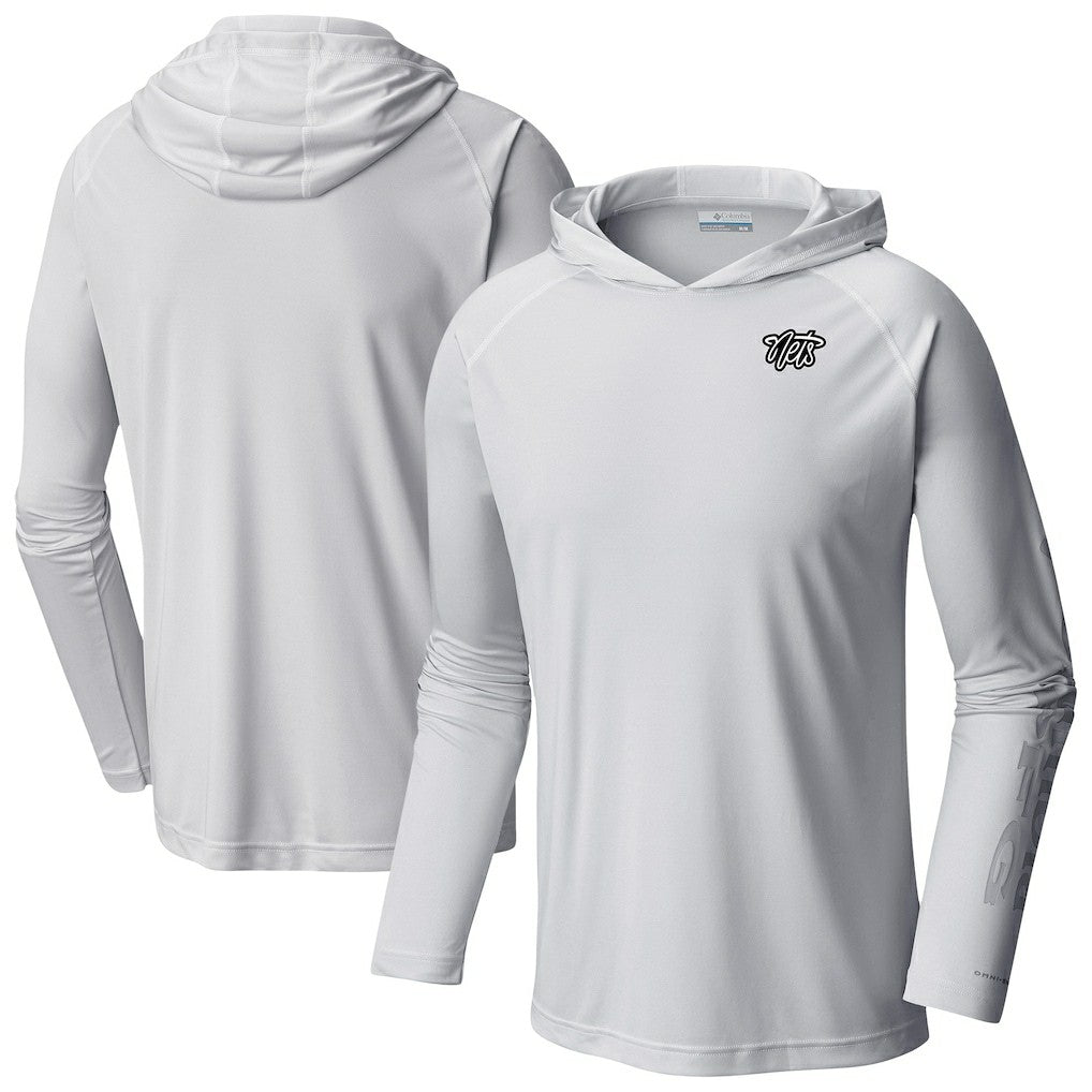 Columbia - Brooklyn Nets Terminal Tackle Long Sleeve Hoodie T-Shirt - White
