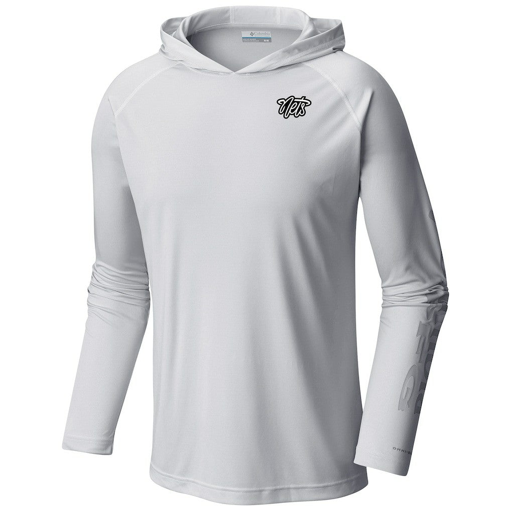 Columbia - Brooklyn Nets Terminal Tackle Long Sleeve Hoodie T-Shirt - White