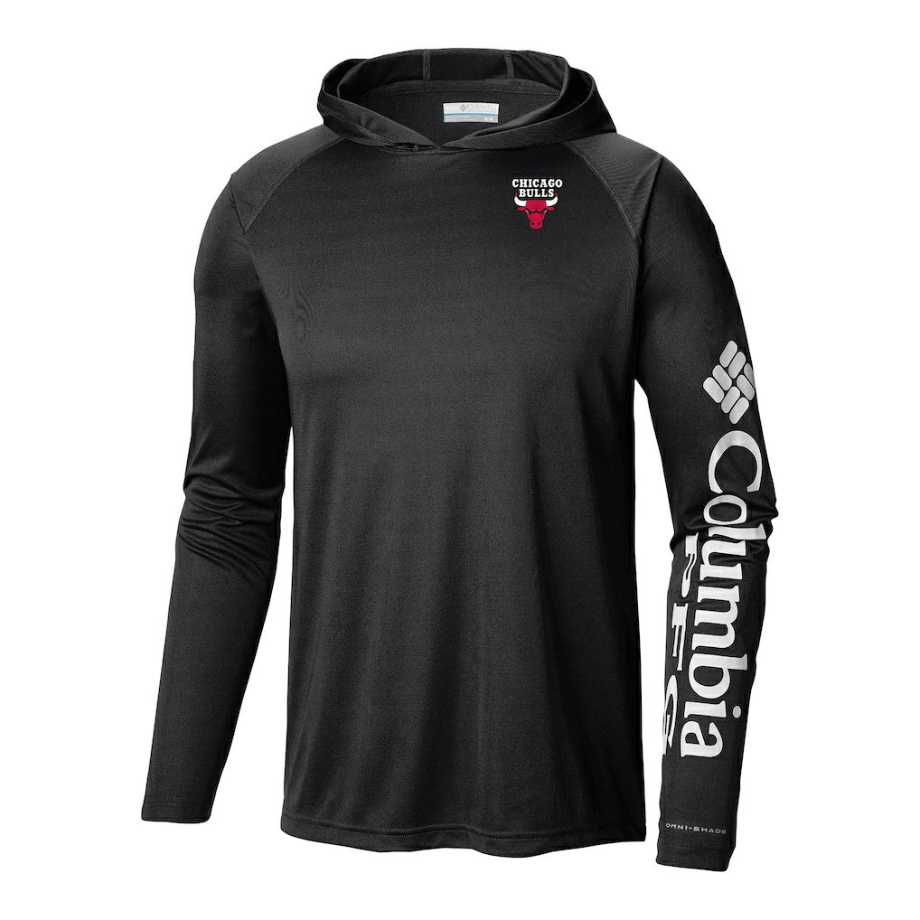 Columbia - Chicago Bulls Terminal Tackle Long Sleeve Hoodie T-Shirt - Black