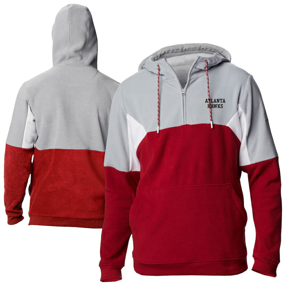 Columbia - Atlanta Hawks Lodge Quarter-Zip Hoodie - Red