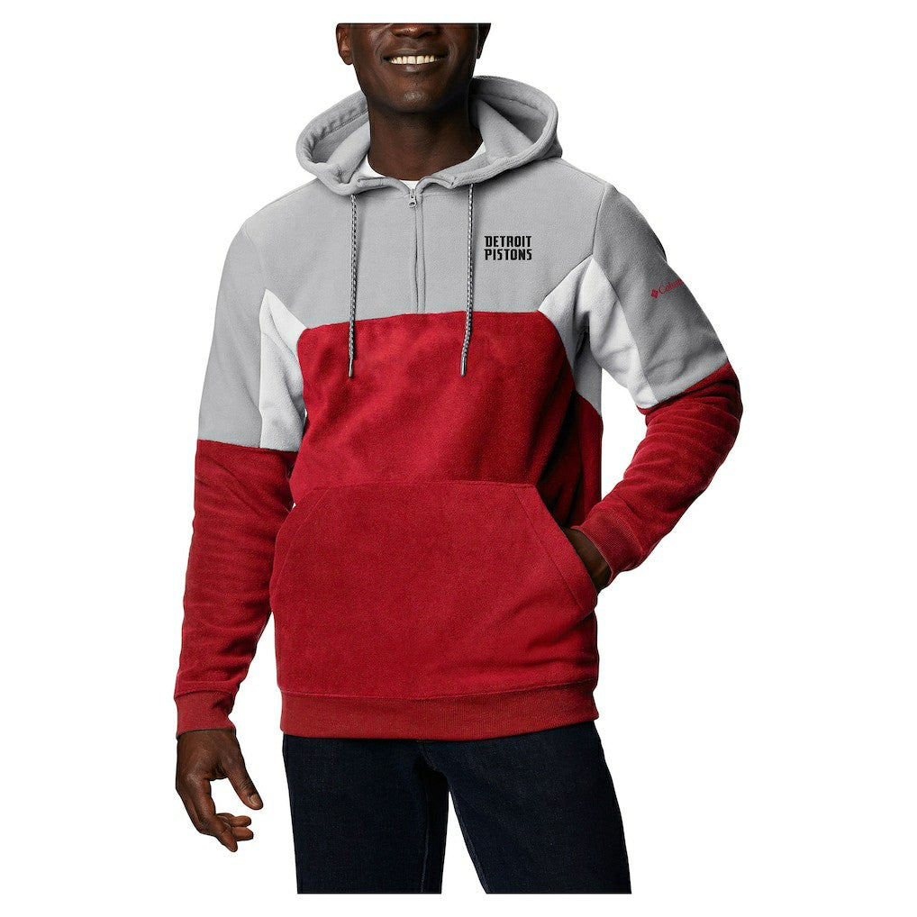 Columbia - Detroit Pistons Lodge Quarter-Zip Hoodie - Red