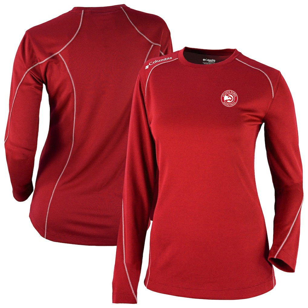 Columbia - Atlanta Hawks Women's Omni-Wick Shotgun Pullover Top - Red
