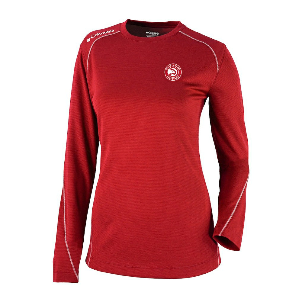 Columbia - Atlanta Hawks Women's Omni-Wick Shotgun Pullover Top - Red