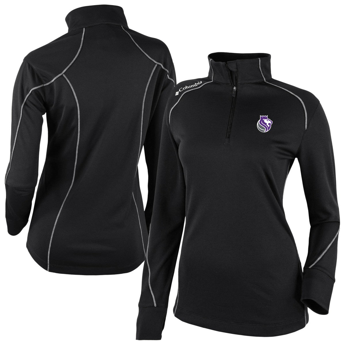 Columbia - Sacramento Kings Women's Omni-Wick Shotgun 2.0 Quarter-Zip Pullover Top - Black
