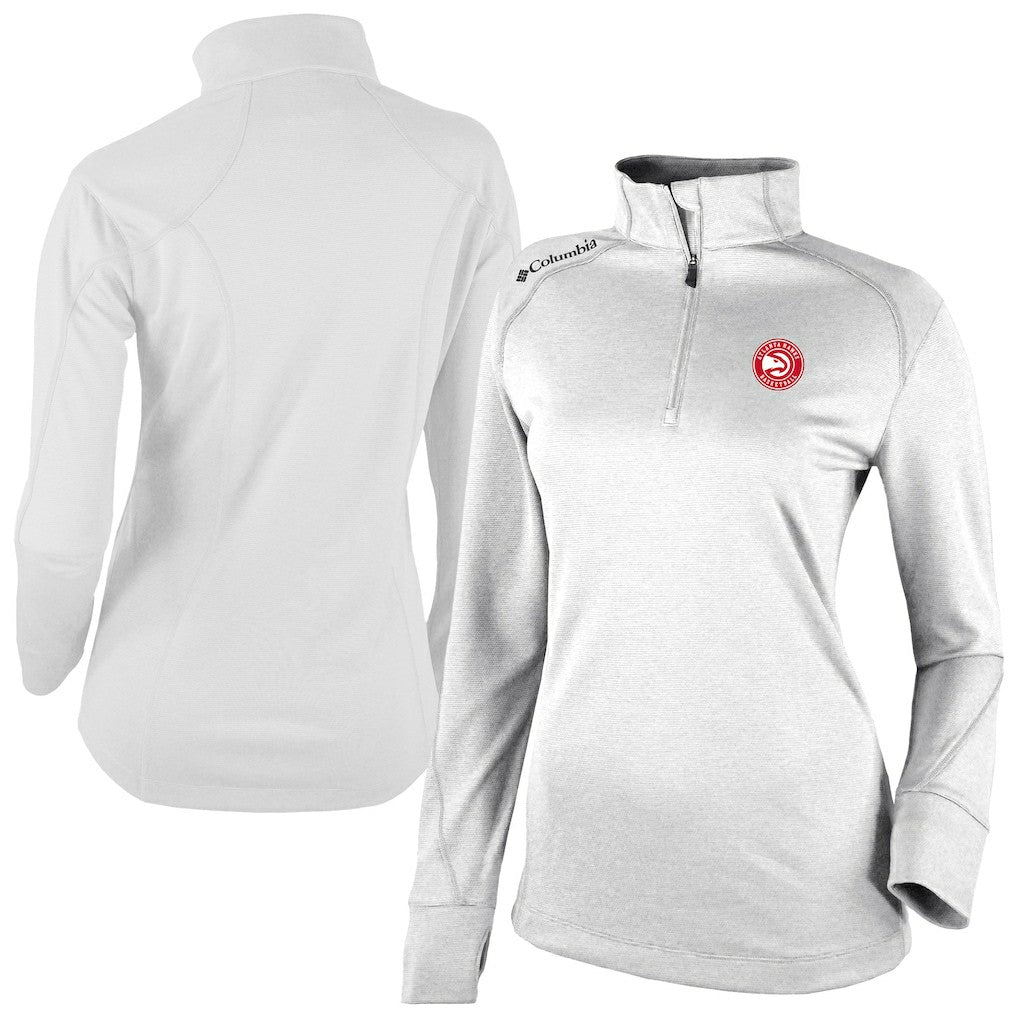 Columbia - Atlanta Hawks Women's Omni-Wick Shotgun 2.0 Quarter-Zip Pullover Top - White