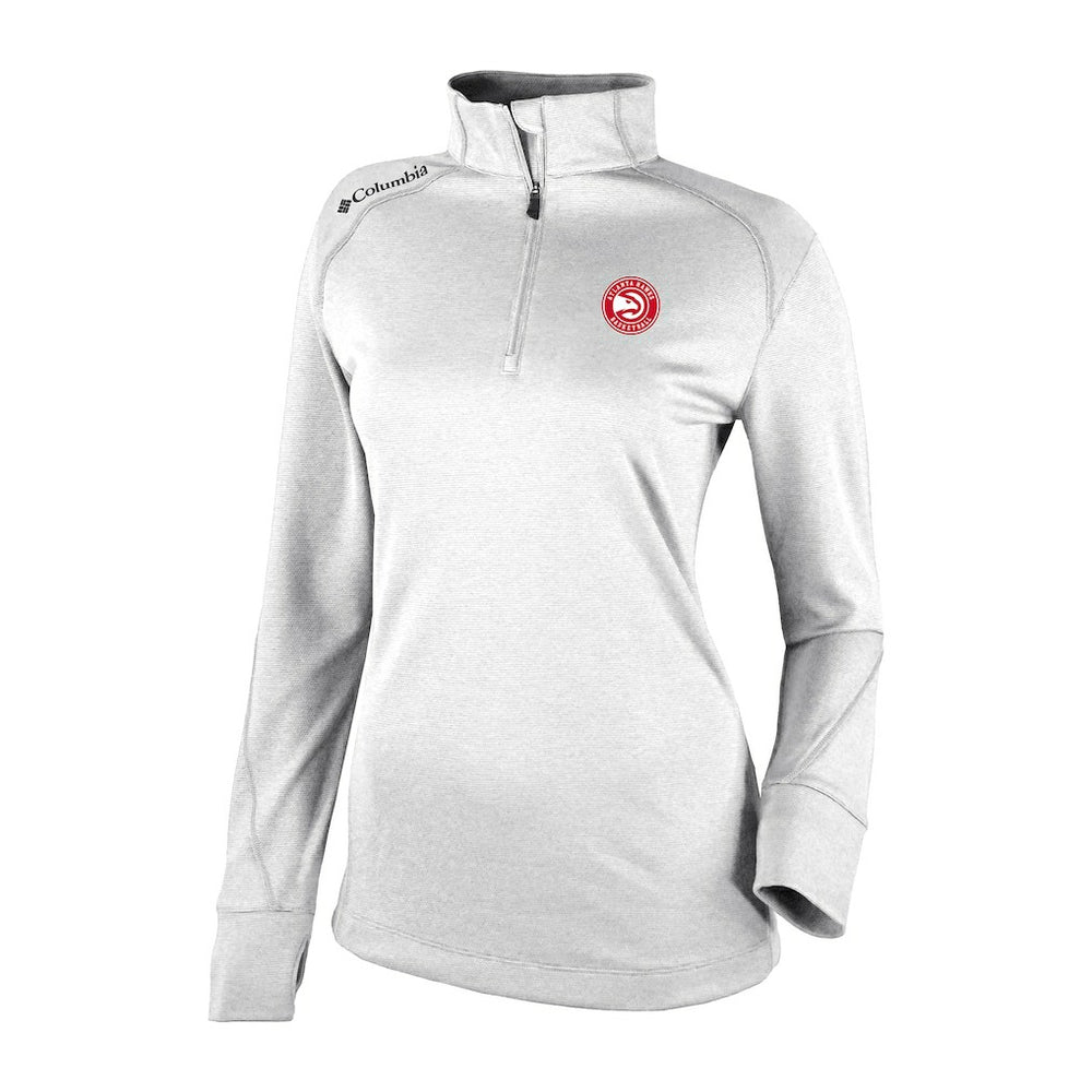 Columbia - Atlanta Hawks Women's Omni-Wick Shotgun 2.0 Quarter-Zip Pullover Top - White