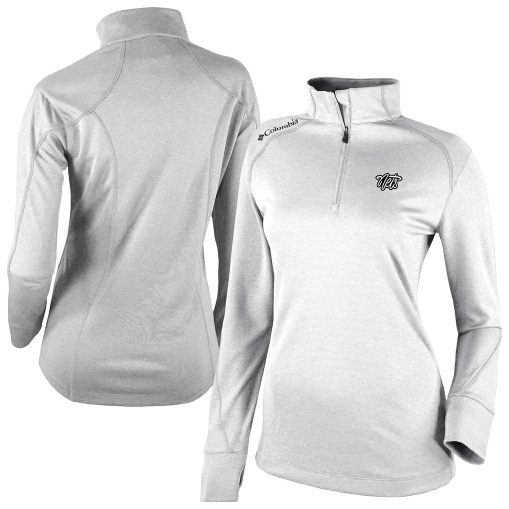 Columbia - Brooklyn Nets Women's Omni-Wick Shotgun 2.0 Quarter-Zip Pullover Top - White
