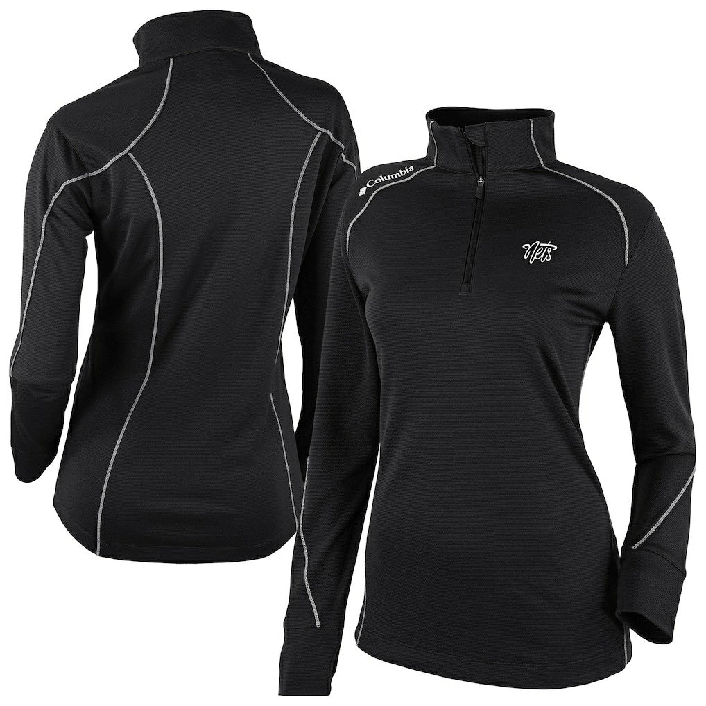 Columbia - Brooklyn Nets Women's Omni-Wick Shotgun 2.0 Quarter-Zip Pullover Top - Black
