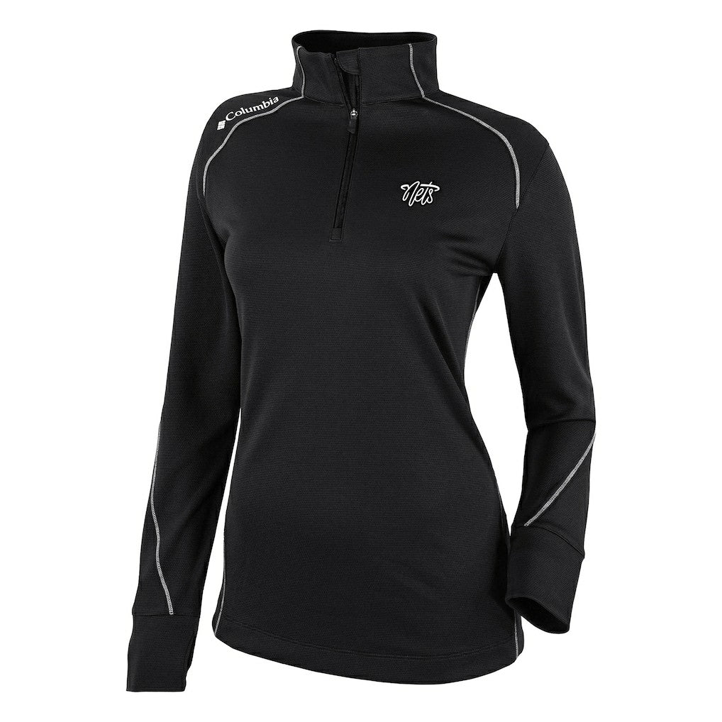 Columbia - Brooklyn Nets Women's Omni-Wick Shotgun 2.0 Quarter-Zip Pullover Top - Black