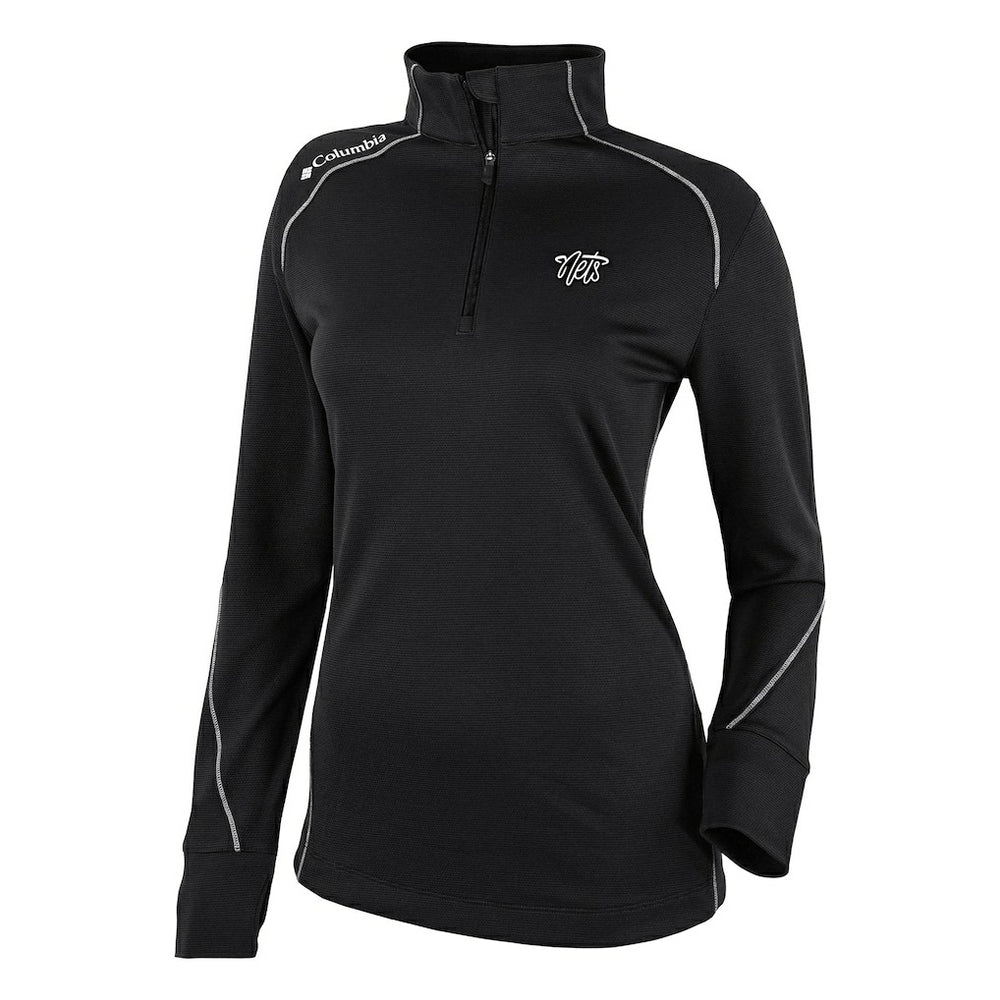 Columbia - Brooklyn Nets Women's Omni-Wick Shotgun 2.0 Quarter-Zip Pullover Top - Black