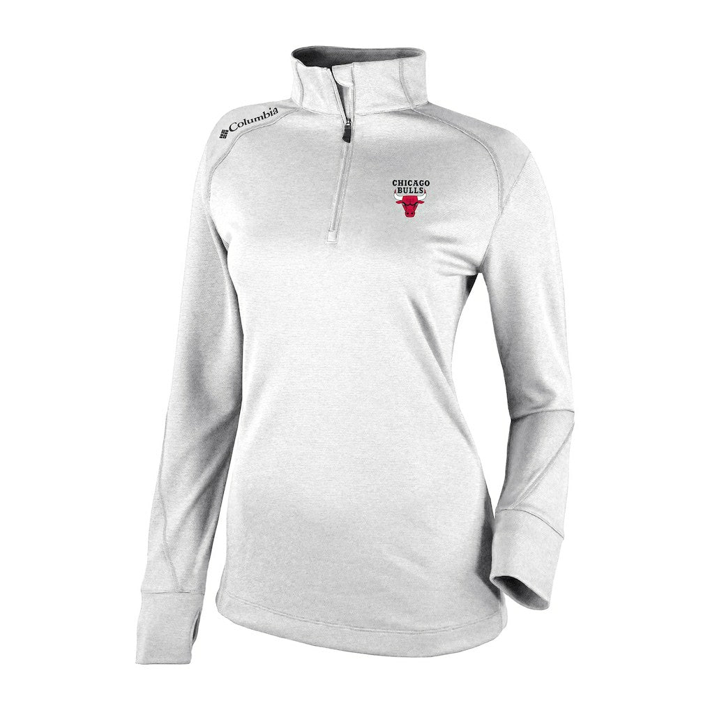 Columbia - Chicago Bulls Women's Omni-Wick Shotgun 2.0 Quarter-Zip Pullover Top - White