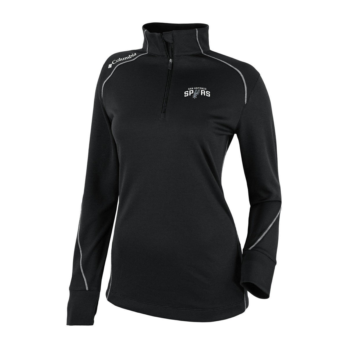 Columbia - San Antonio Spurs Women's Omni-Wick Shotgun 2.0 Quarter-Zip Pullover Top - Black