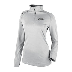 Columbia - San Antonio Spurs Women's Omni-Wick Shotgun 2.0 Quarter-Zip Pullover Top - Heather Gray