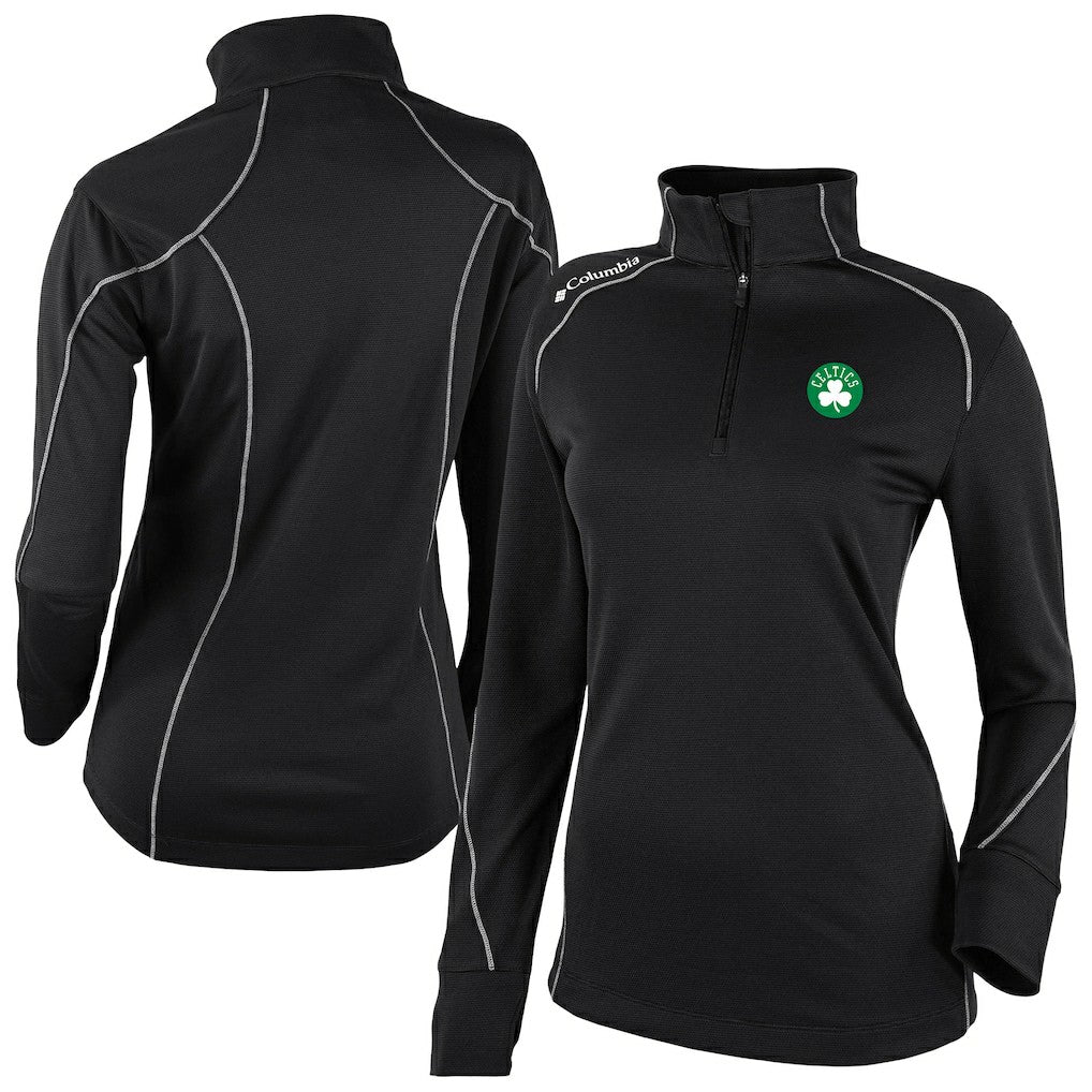 Columbia - Boston Celtics Women's Omni-Wick Shotgun 2.0 Quarter-Zip Pullover Top - Black