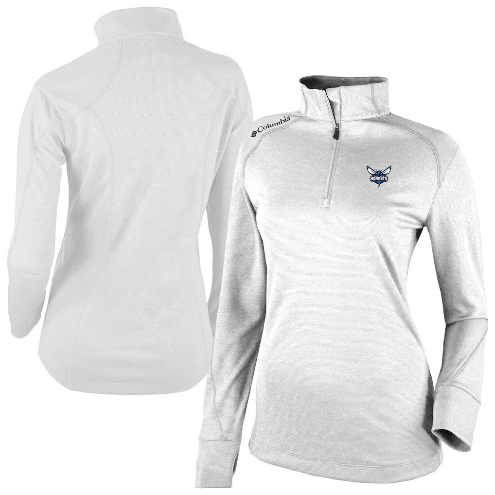 Columbia - Charlotte Hornets Women's Omni-Wick Shotgun 2.0 Quarter-Zip Pullover Top - White