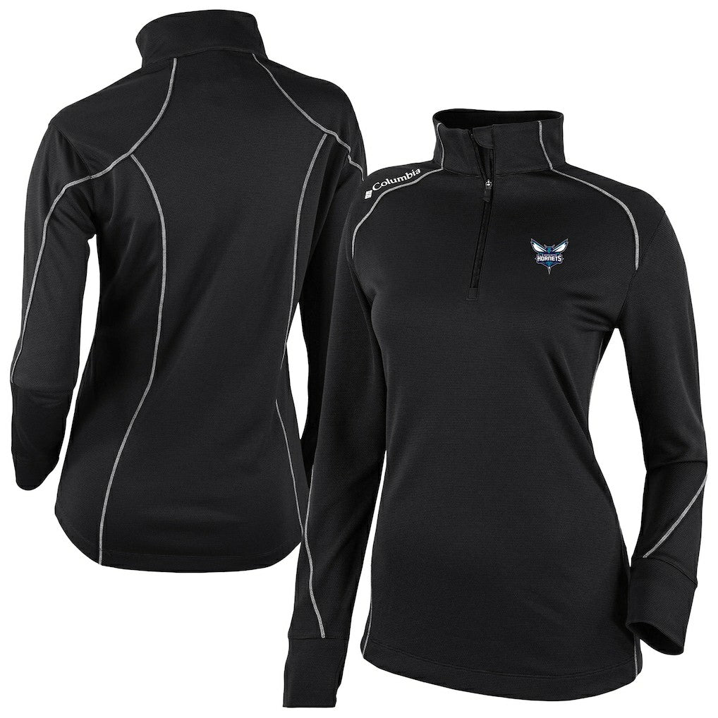 Columbia - Charlotte Hornets Women's Omni-Wick Shotgun 2.0 Quarter-Zip Pullover Top - Black