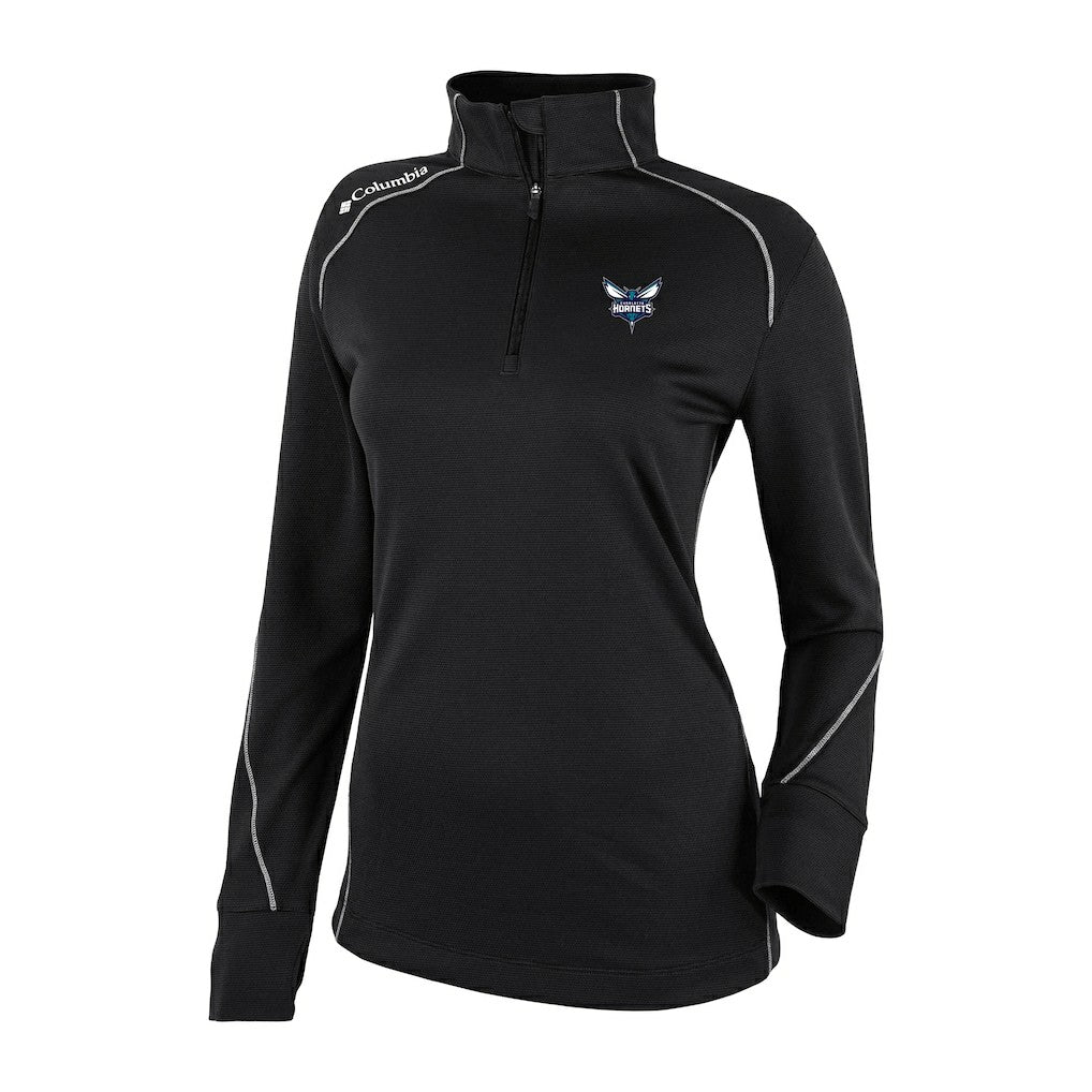 Columbia - Charlotte Hornets Women's Omni-Wick Shotgun 2.0 Quarter-Zip Pullover Top - Black