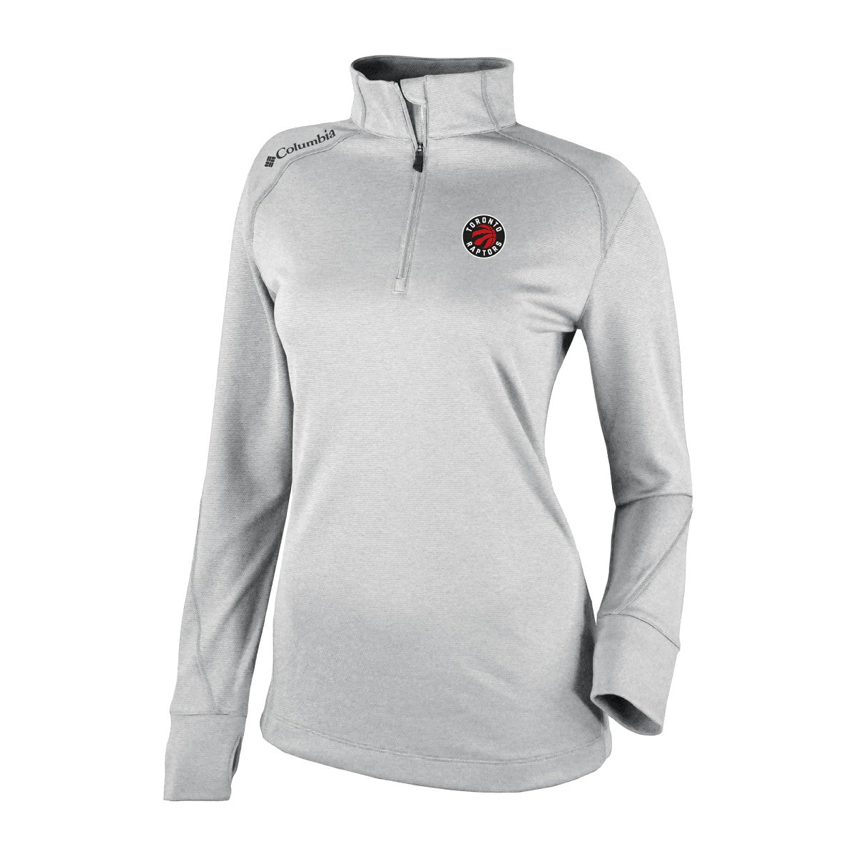 Columbia - Toronto Raptors Women's Omni-Wick Shotgun 2.0 Quarter-Zip Pullover Top - Heather Gray