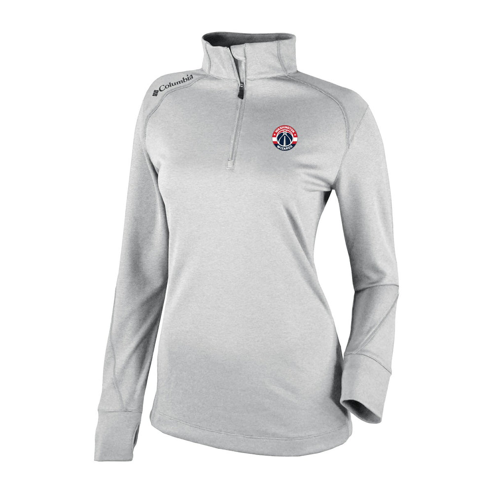 Columbia - Washington Wizards Women's Omni-Wick Shotgun 2.0 Quarter-Zip Pullover Top - Heather Gray